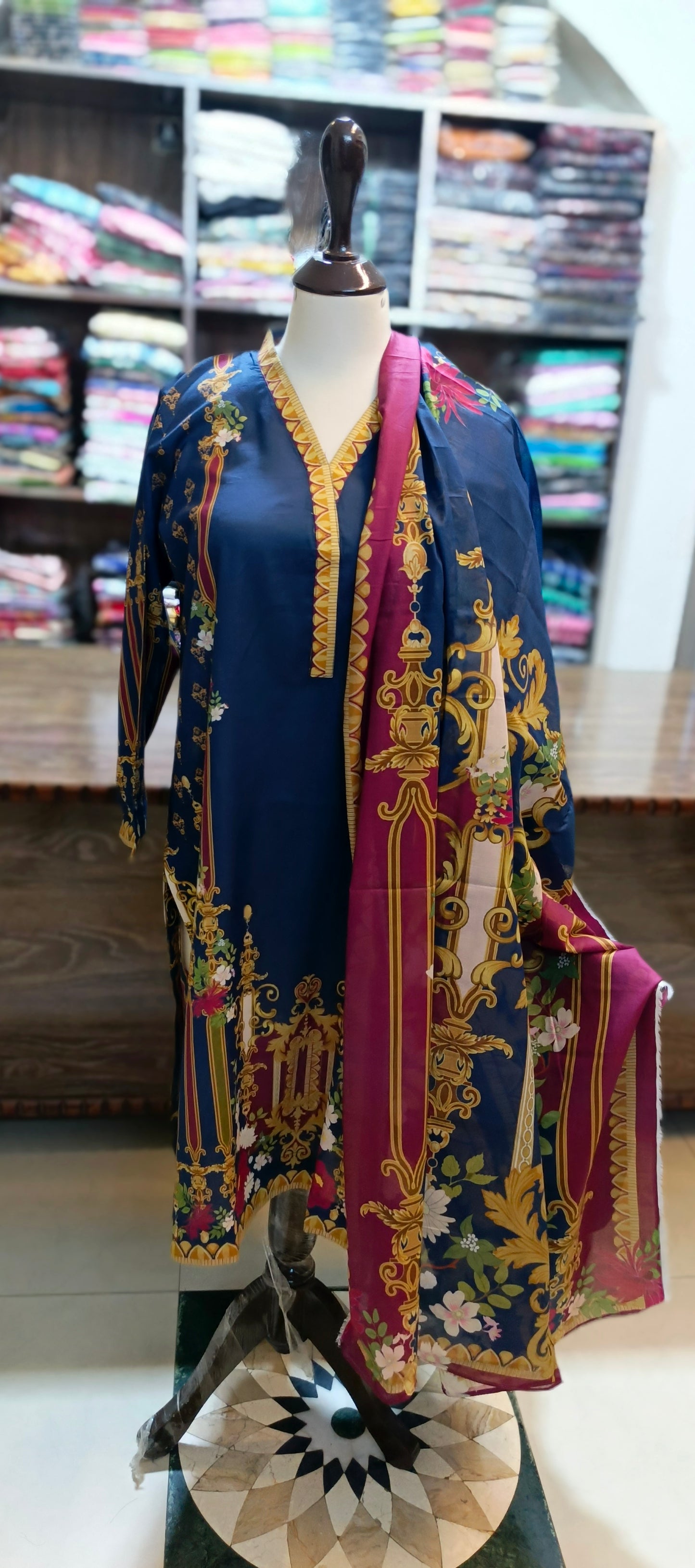 Co ord set 3 pc pure lawn