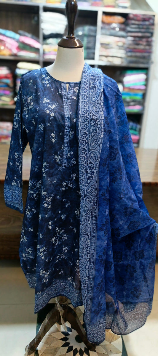 Co ord set 3 pc pure lawn
