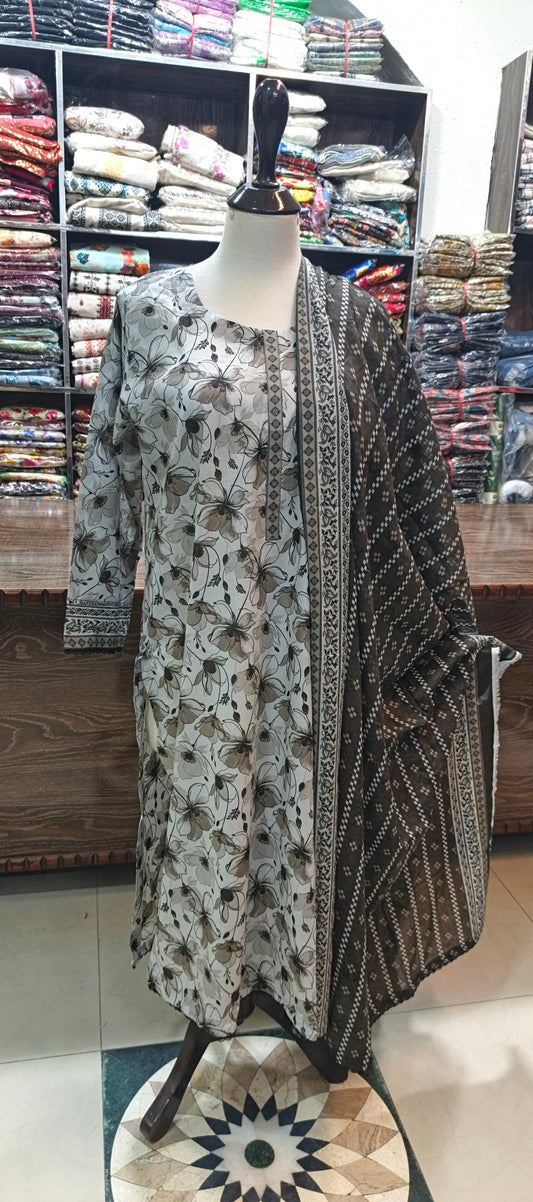 Safina premium lawn stiched shalwar kameez 3 pc