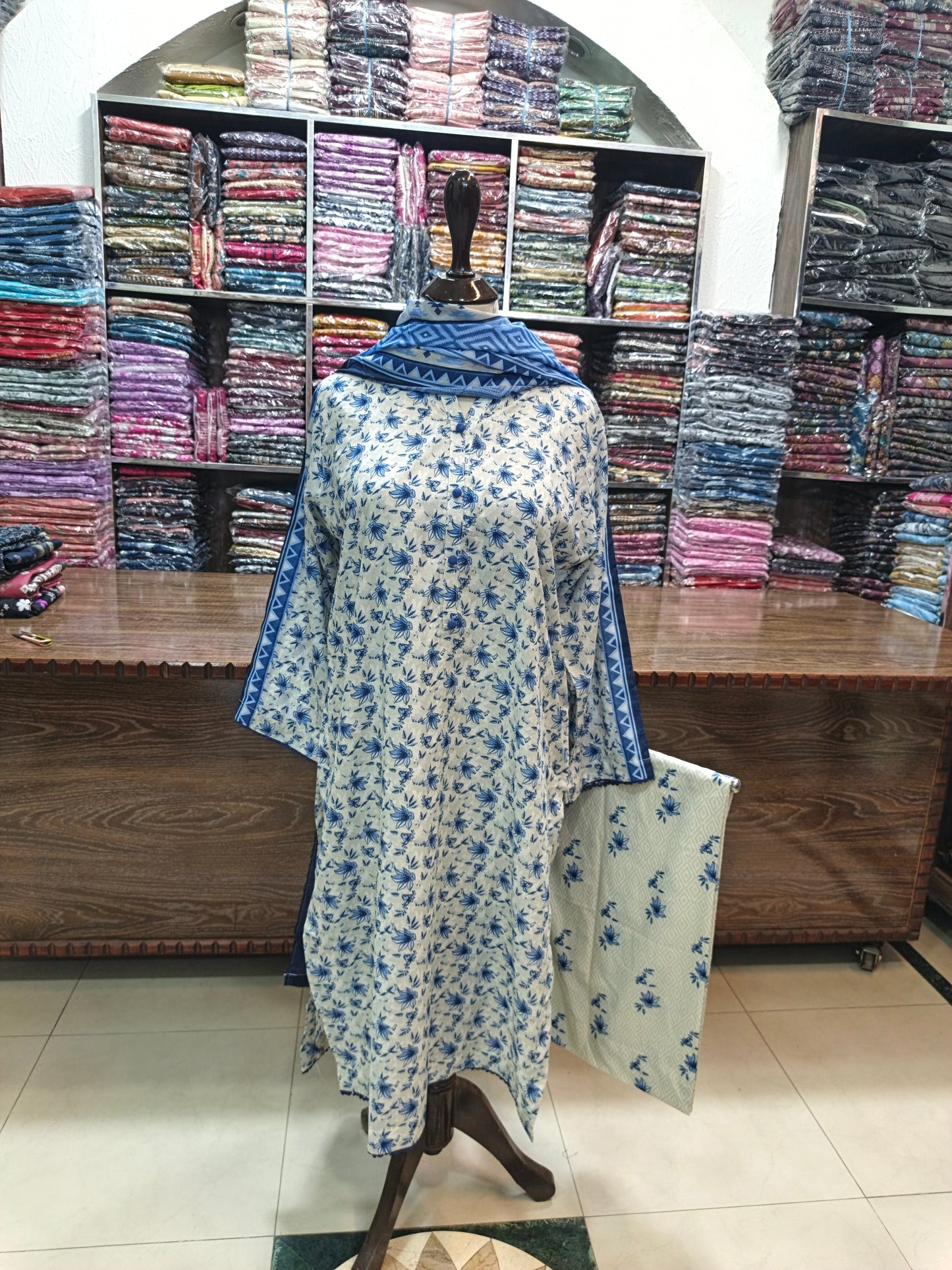 Bin saeed premium lawn stiched shirt trouser 3pc WbF