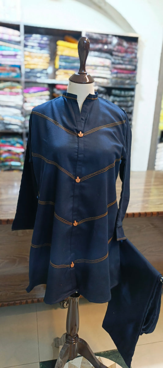Denim short co ord set