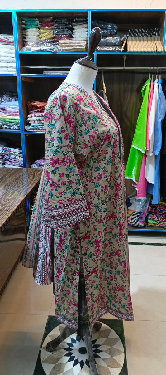 Bin saeed  farshi shalwar kameez pure lawn three pc