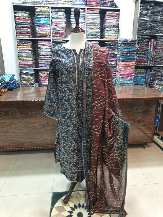 Binsaeed premium lawn stiched shirt trouser stiched 3pc NBz2