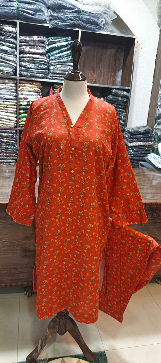 Khaddar shalwar kameez stiched 2 pc