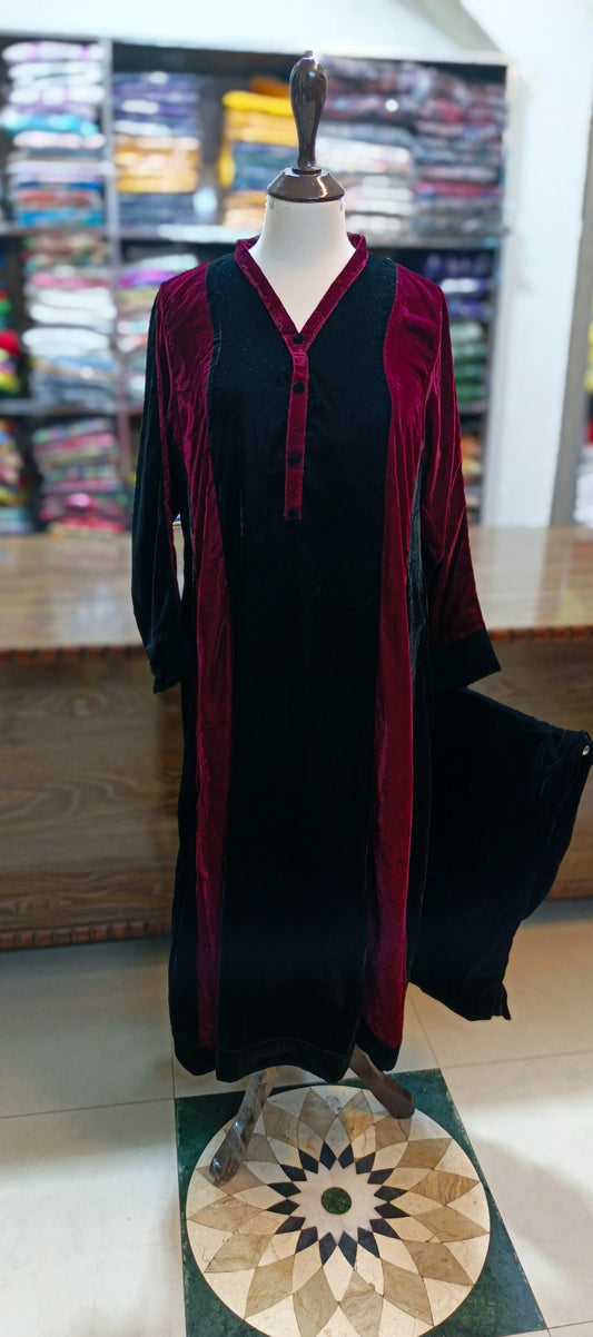 Micro velvet (9000) long frock