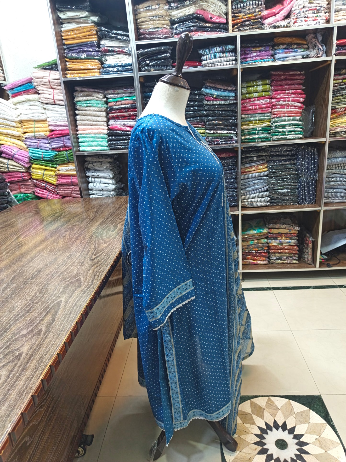Binsaeed premium lawn stiched shirt trouser 3 pc ice6
