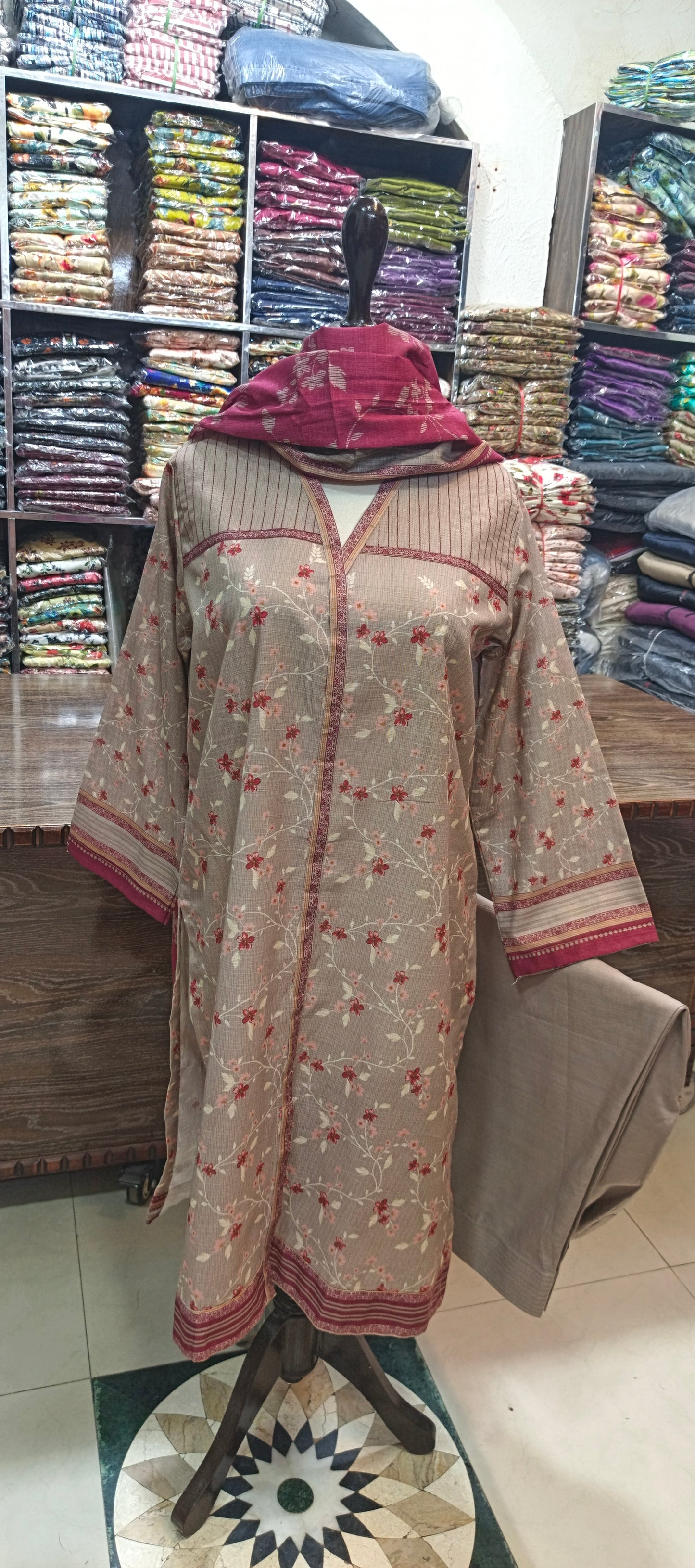 Bin saeed khaddar shalwar kameez 3 pc