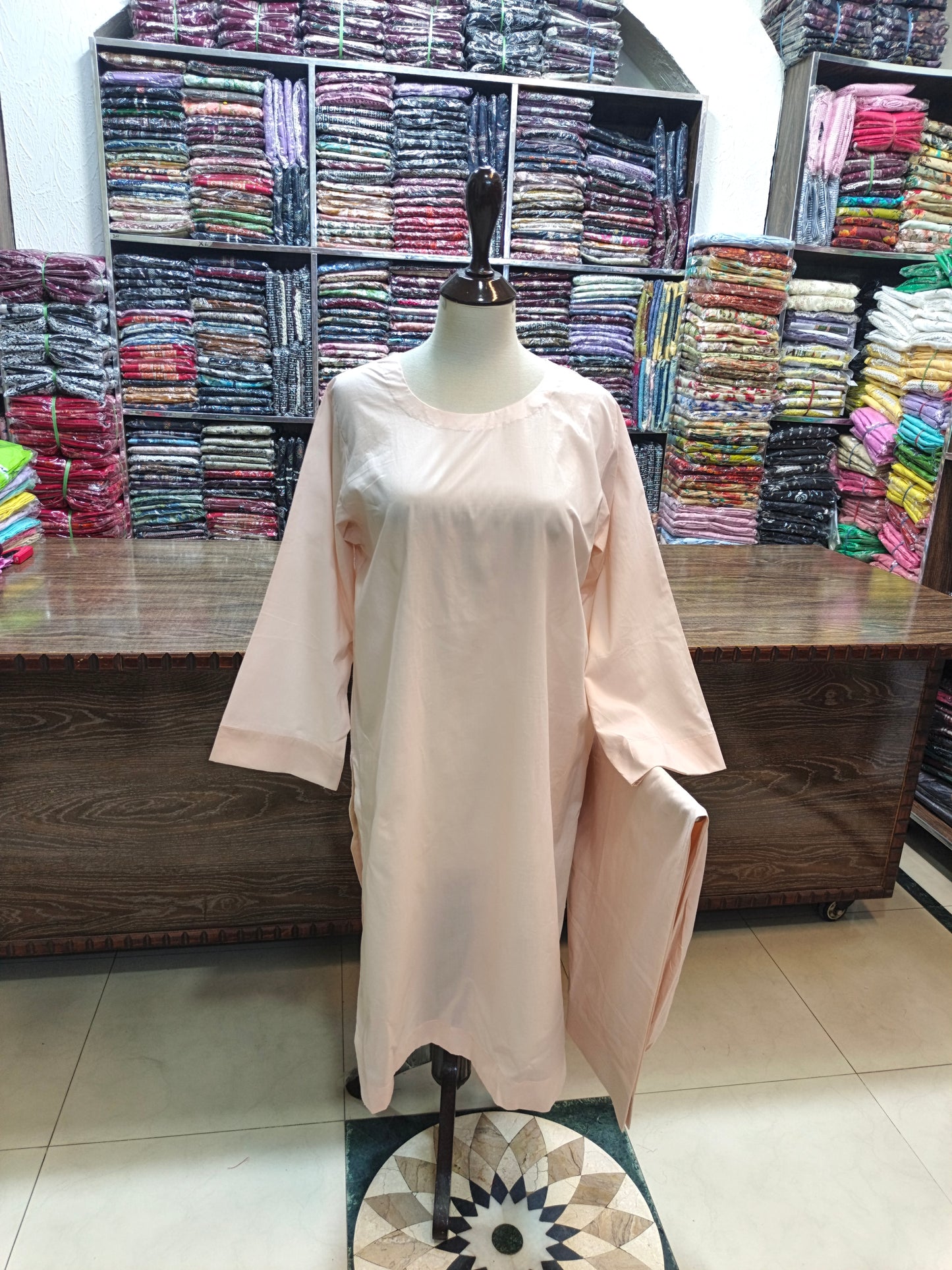 Solid pure lawn stiched shalwar kameez 2 pc ofwt