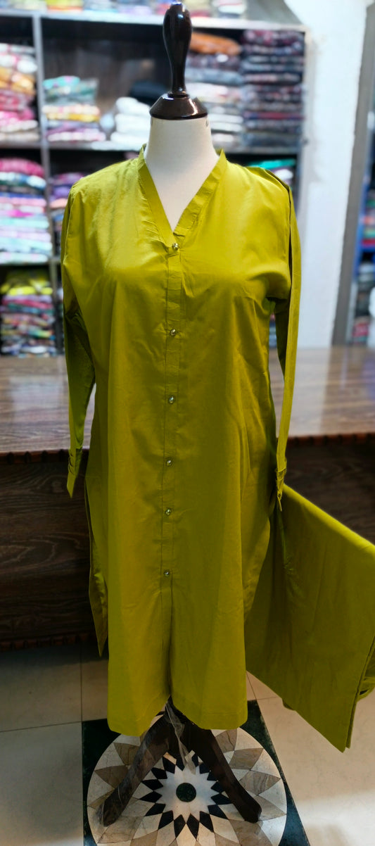 solid pure cotton co ord set