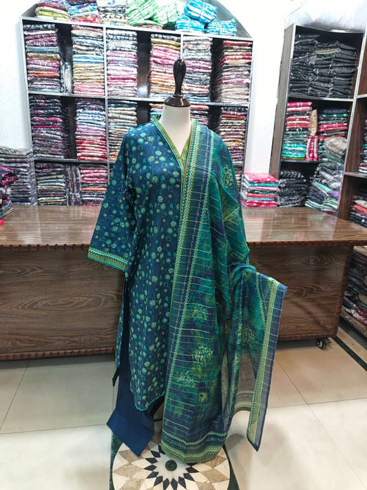 Binsaeed premium lawn stiched shalwar kameez 3pc cgrnz