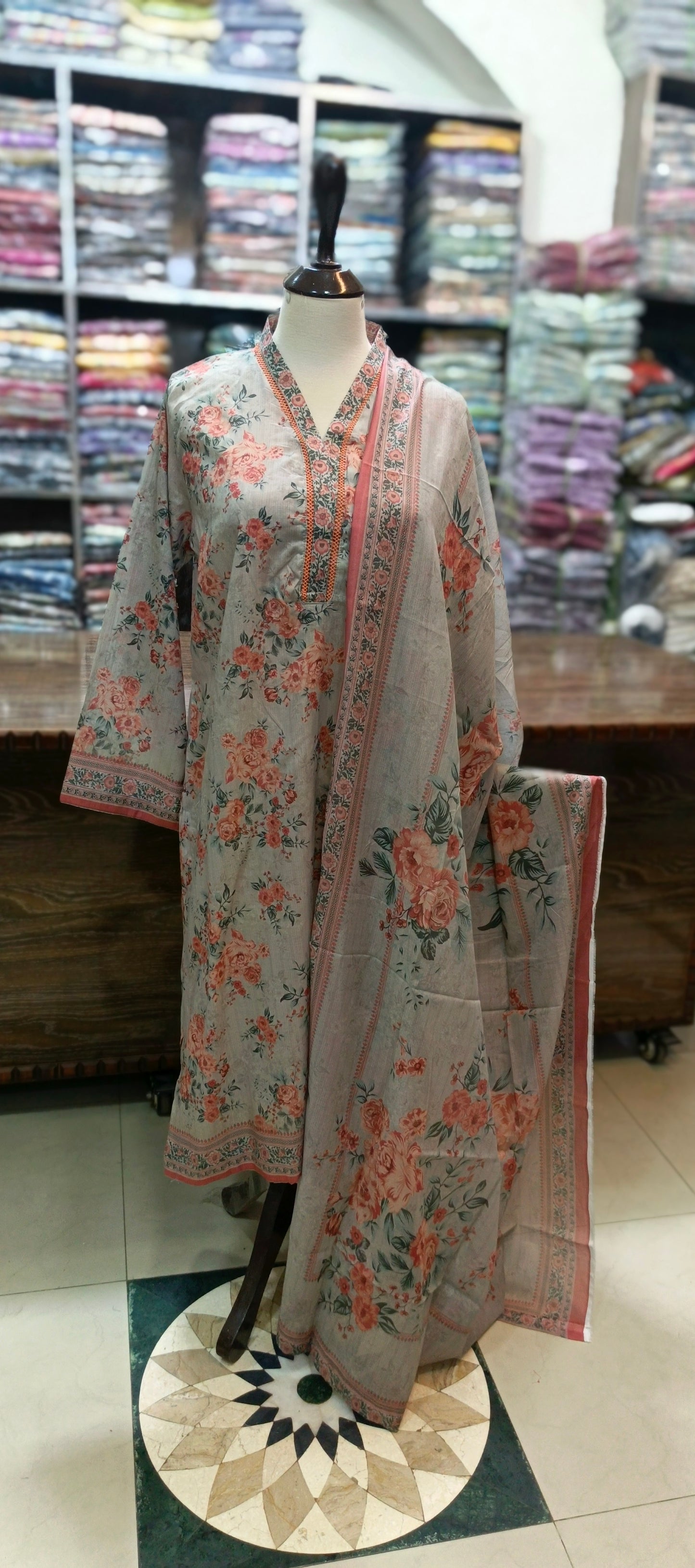 Bin saeed premium lawn stiched shalwar kameez 3 pcGap