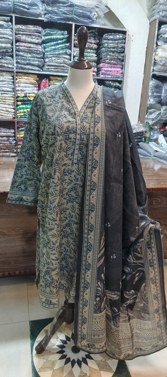 Bin saeed khaddar shalwar kameez 3 pc