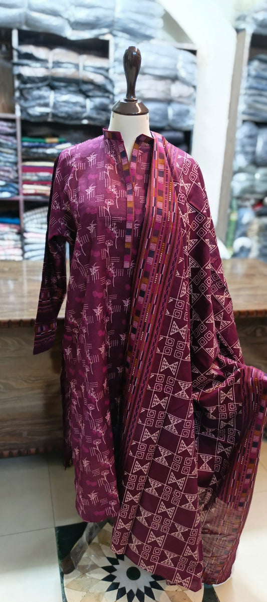 Safina khaddar stiched 3 pc