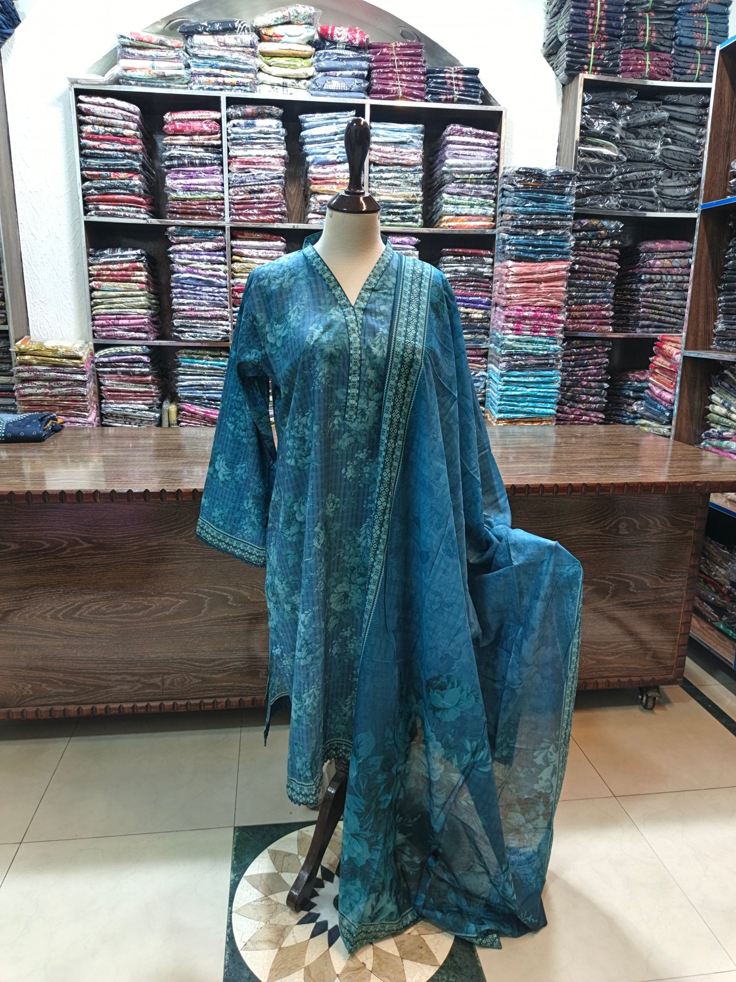 Bin saeed premium lawn stiched shirt trouser 3pc slfrzi