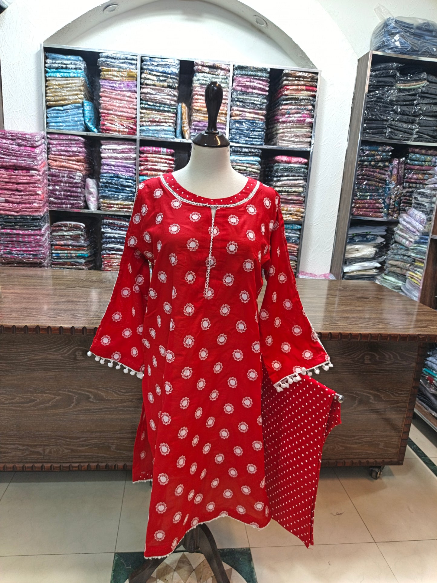 Lawn embroidered stiched shirt trouser 2pc rd