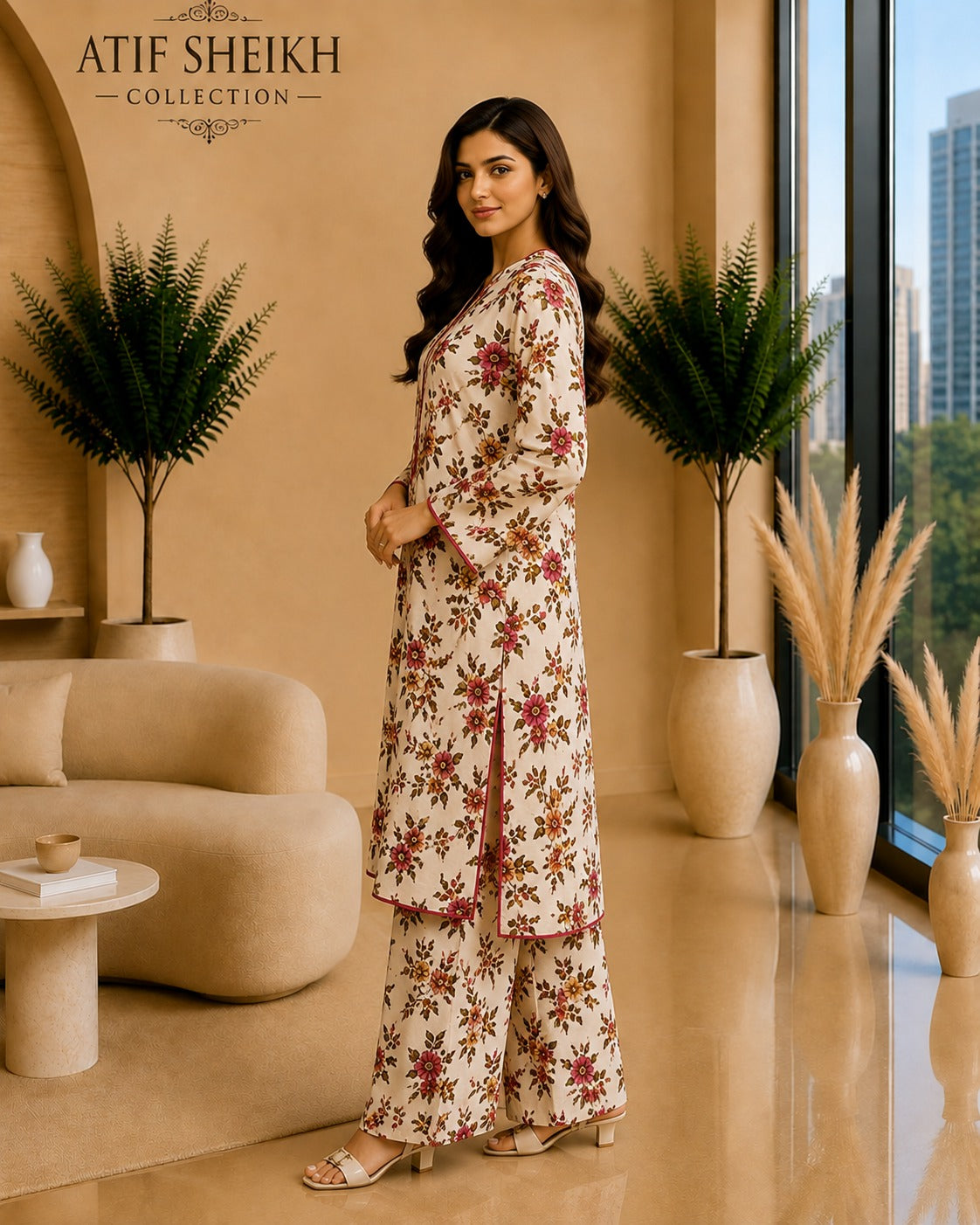 Linen stiched shalwar kameez 2pc wtred