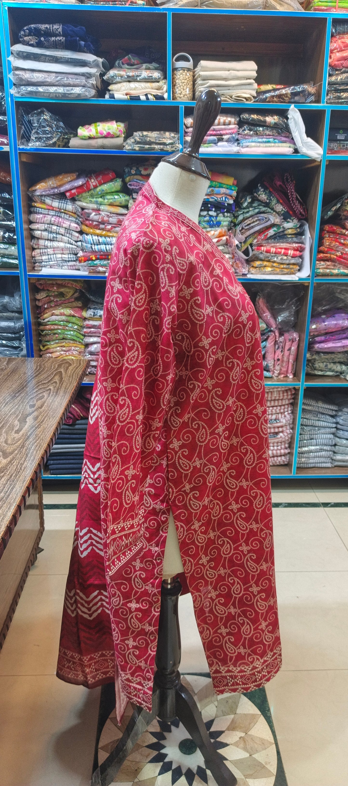 Bin saeed khaddar stiched shirt trouser 3 pc