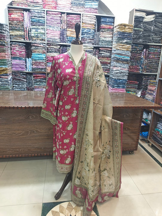 Binsaeed premium lawn stiched shalwar kameez 3pc tpnkskn