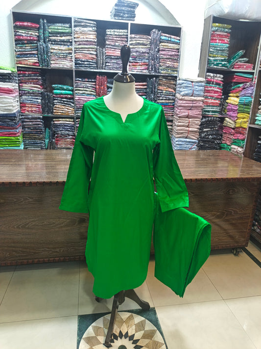 Solid pure lawn stiched shalwar kameez 2 pc pgren