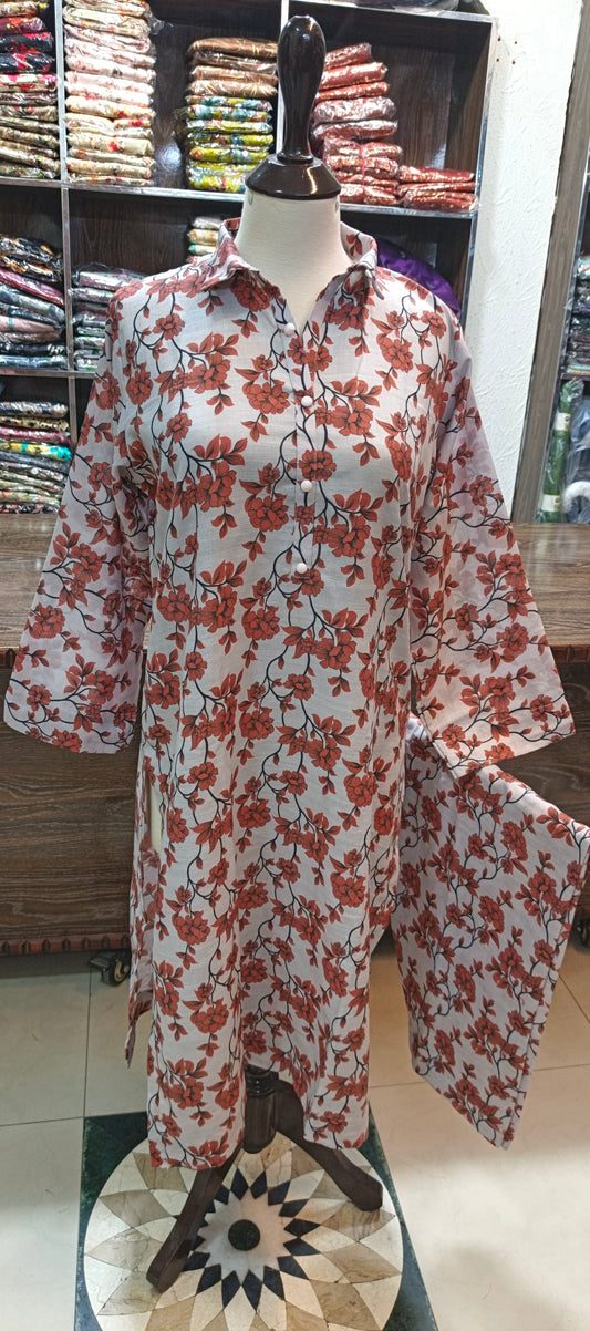 Khaddar shalwar kameez stiched 2 pc