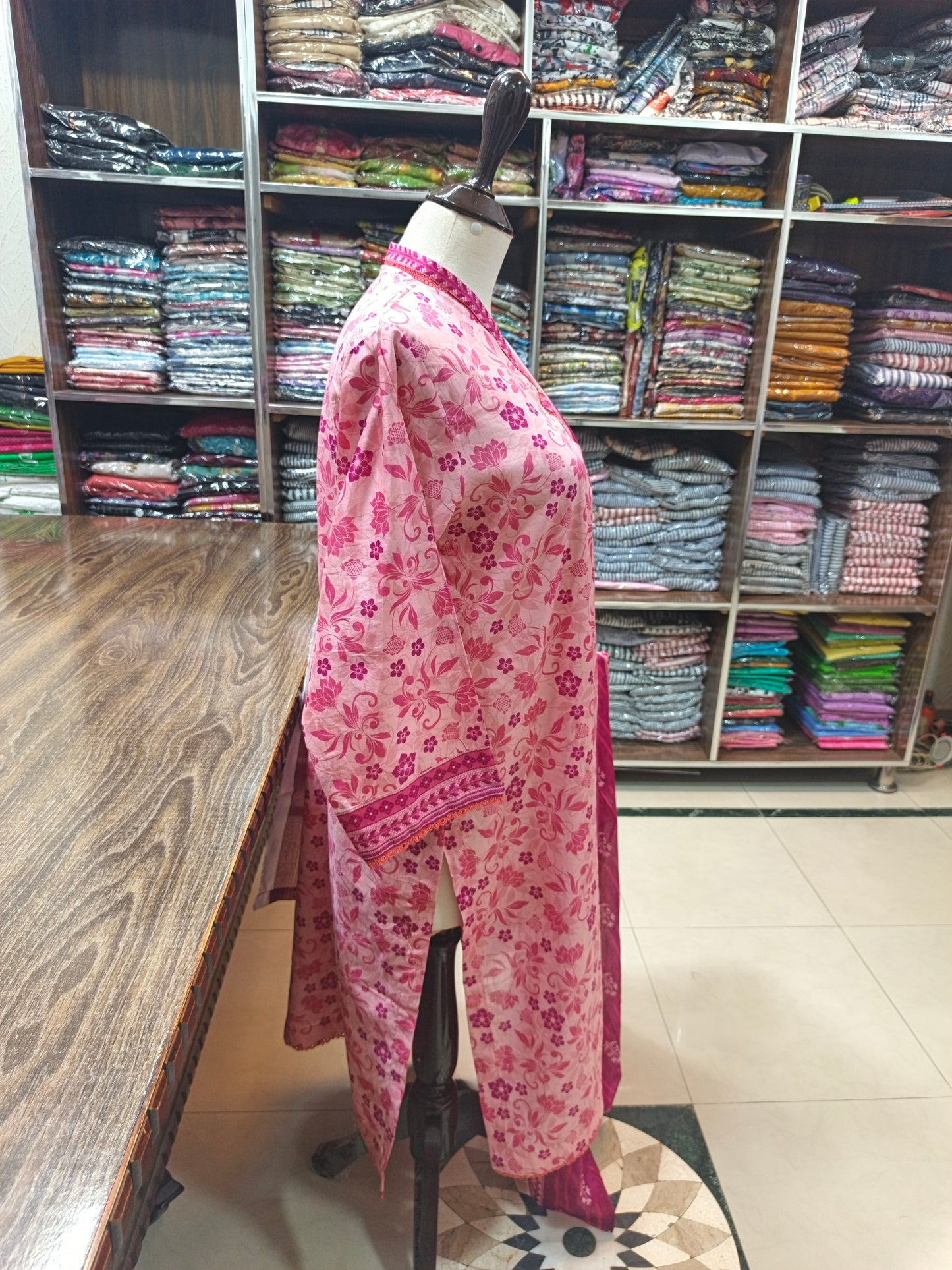 Safina premium lawn stiched shirt trouser 3 pc pnkshc