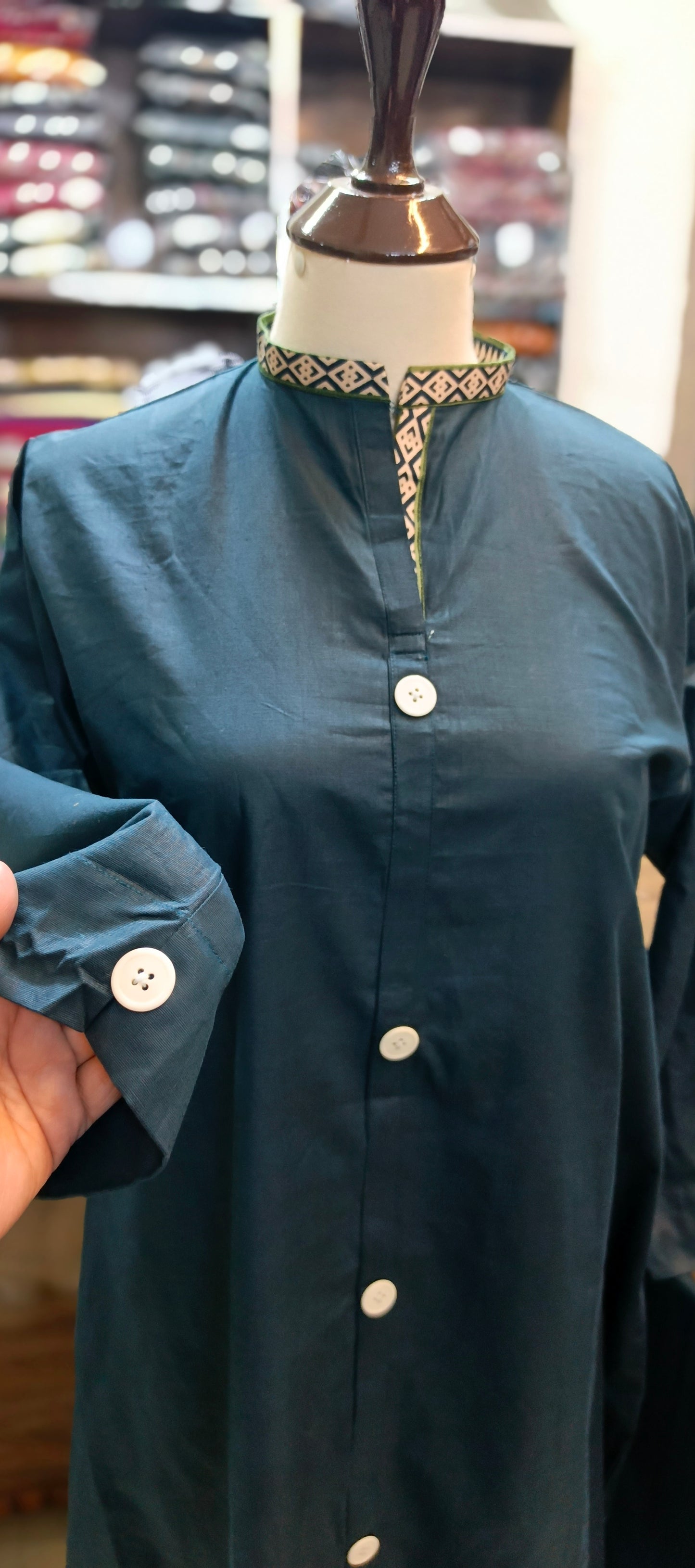 Bin saeed solid khaddar long A line