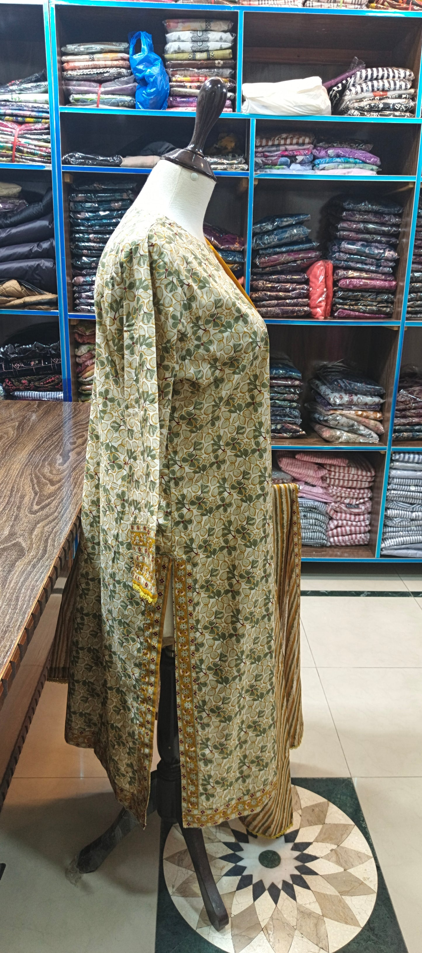 Bin saeed lawn stiched shirt trouser 3 pc