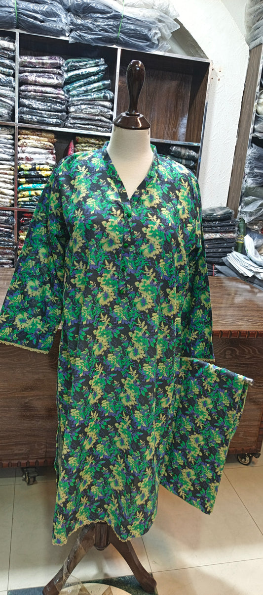 Khaddar shalwar kameez stiched 2 pc