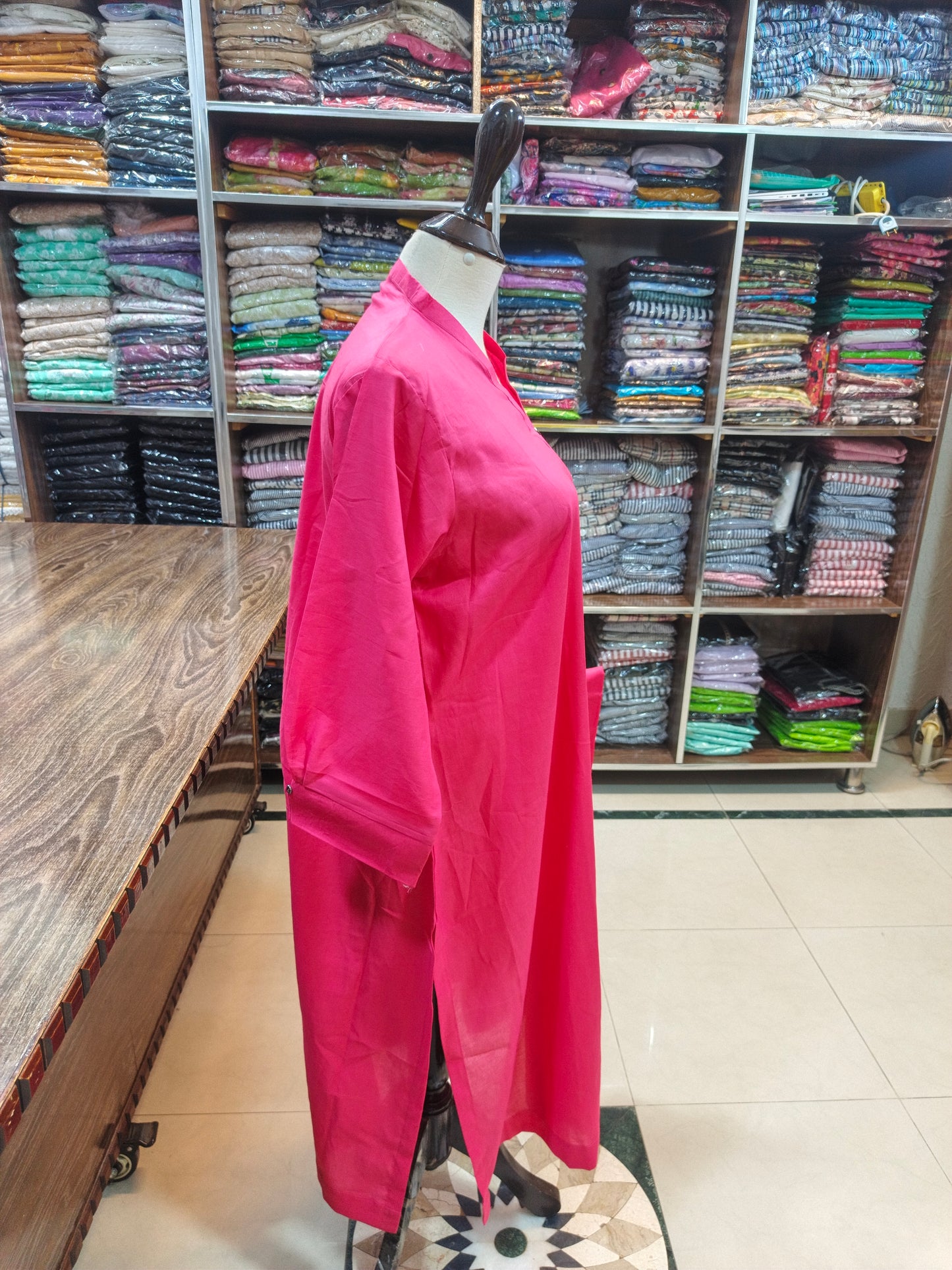 Solid pure lawn long stiched shirt trouser 2 pc crt