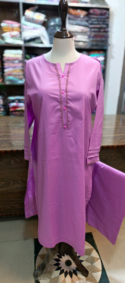 solid pure cotton co ord set