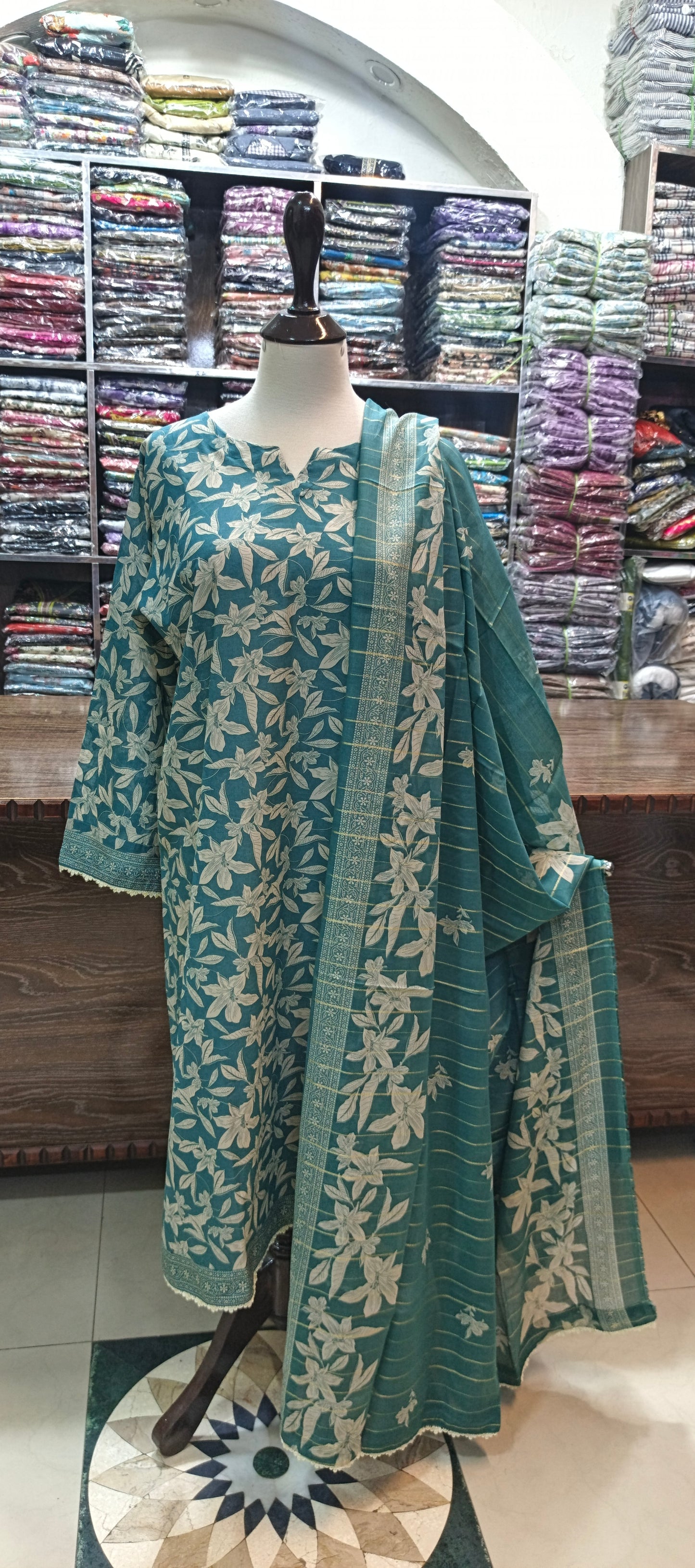 Bin saeed premium lawn stiched shirt trouser 3 pc