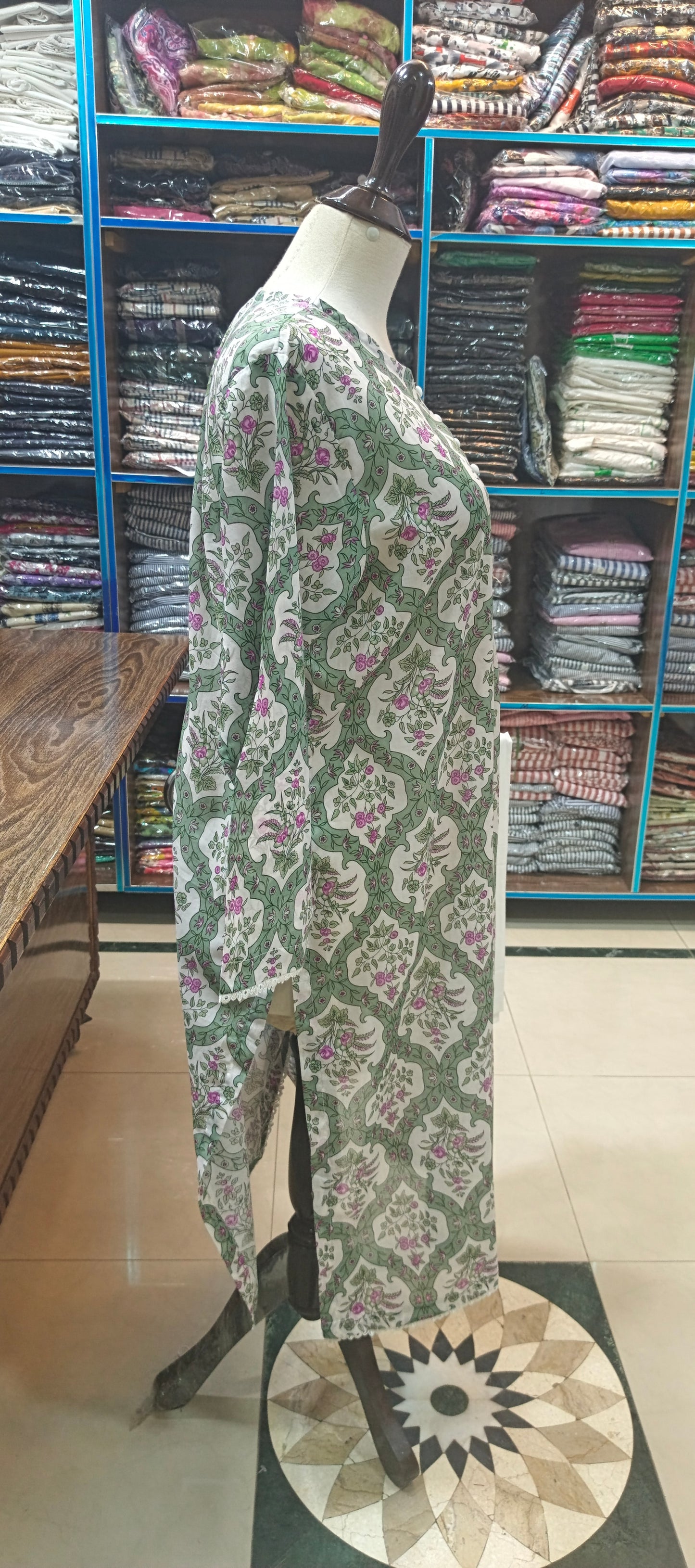 Bin saeed lawn stiched shirt trouser 2 pc mhdiwt