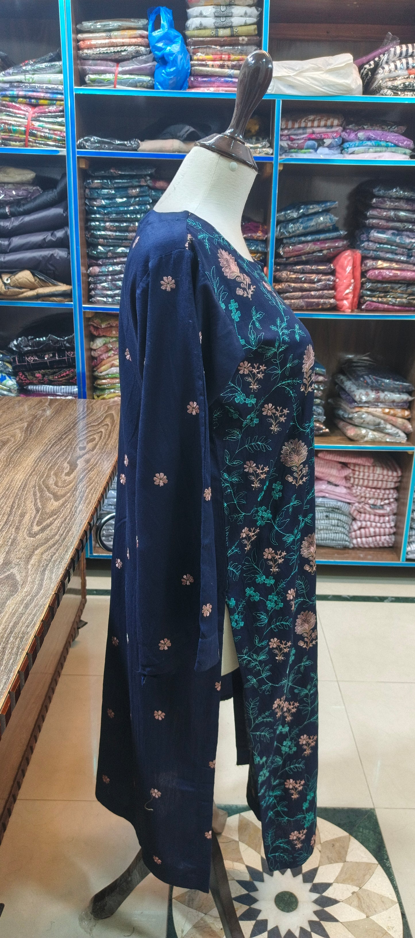 Karandi embroidered mid summer stiched 2 pc nvy p