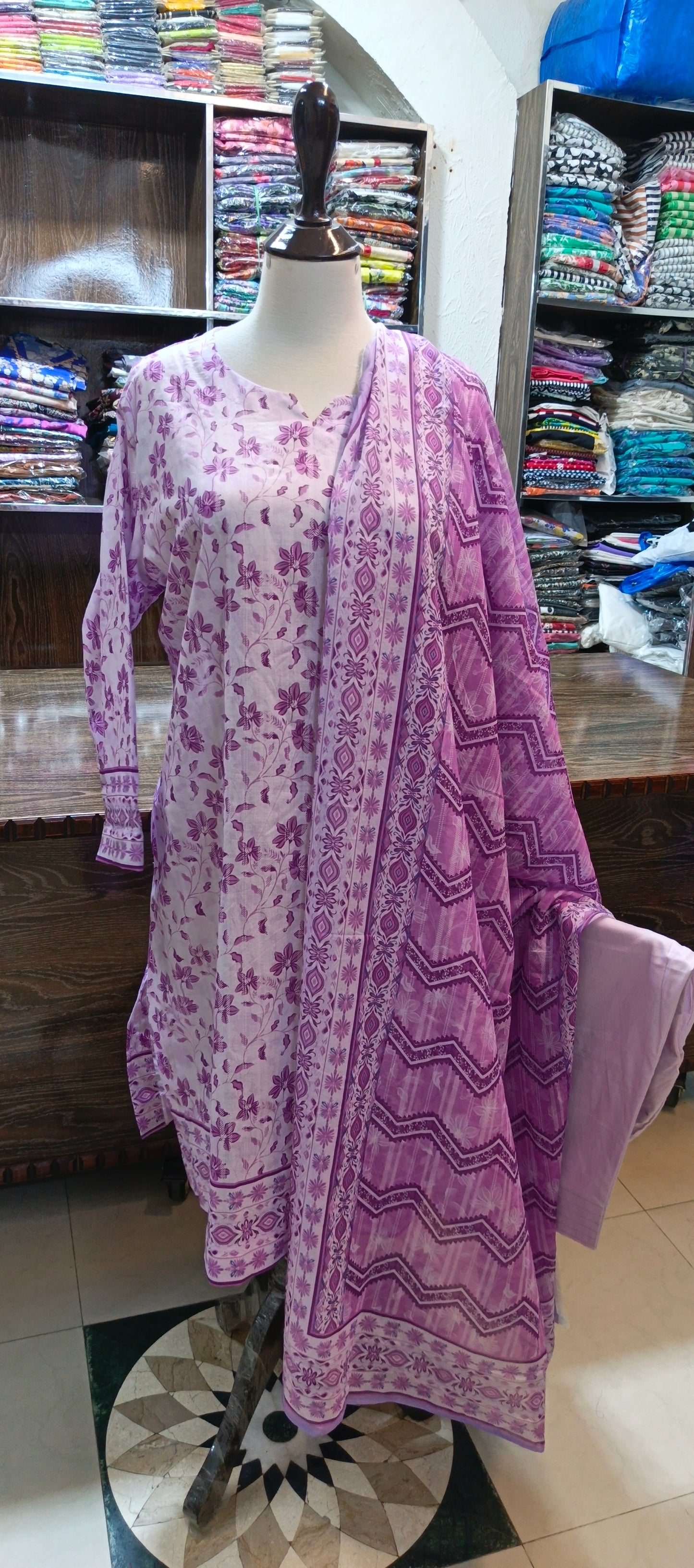 Safina premium lawn farshi shalwar 3 pc