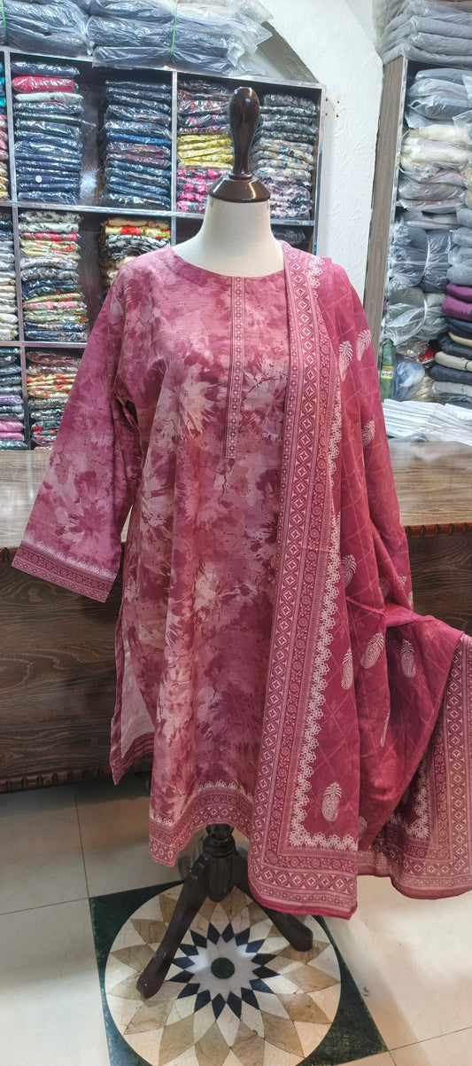 Bin saeed khaddar shalwar kameez 3 pc