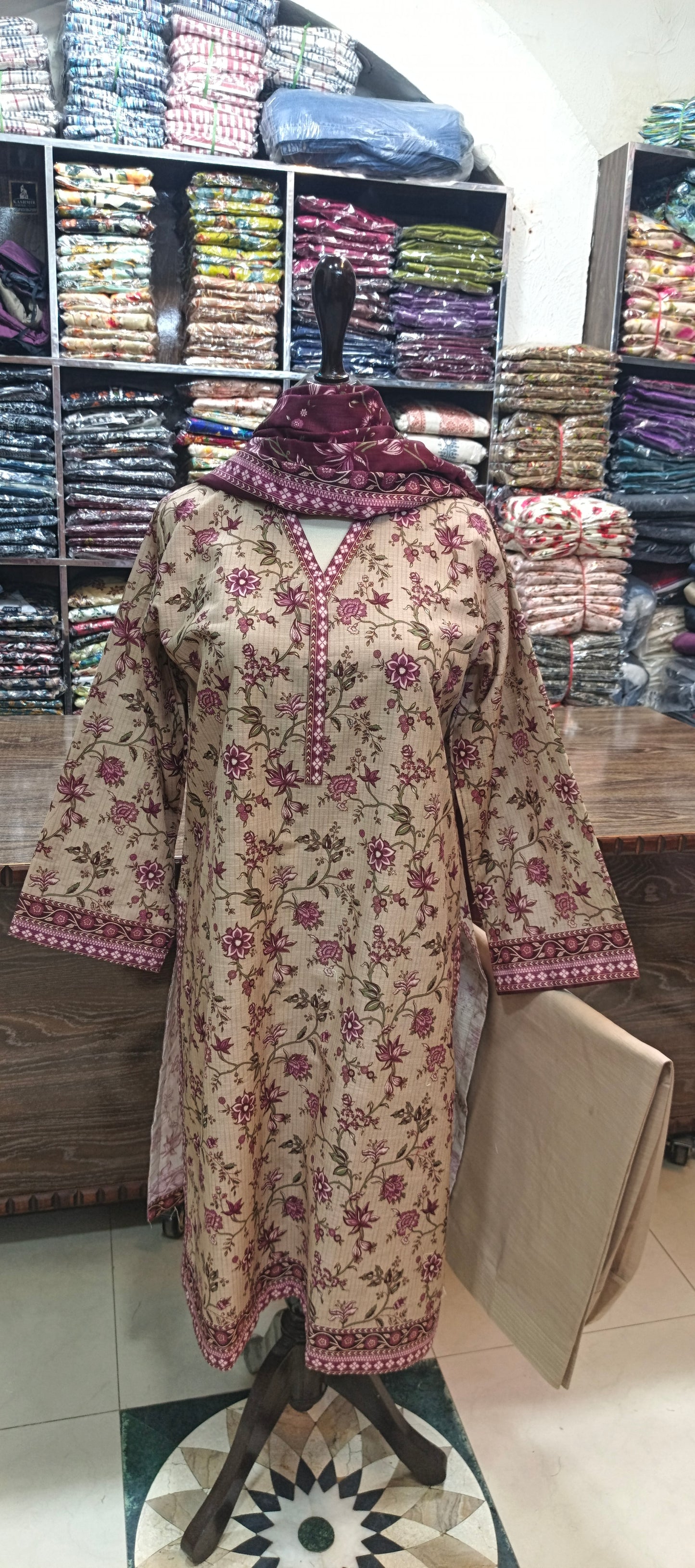 Bin saeed khaddar shalwar kameez 3 pc