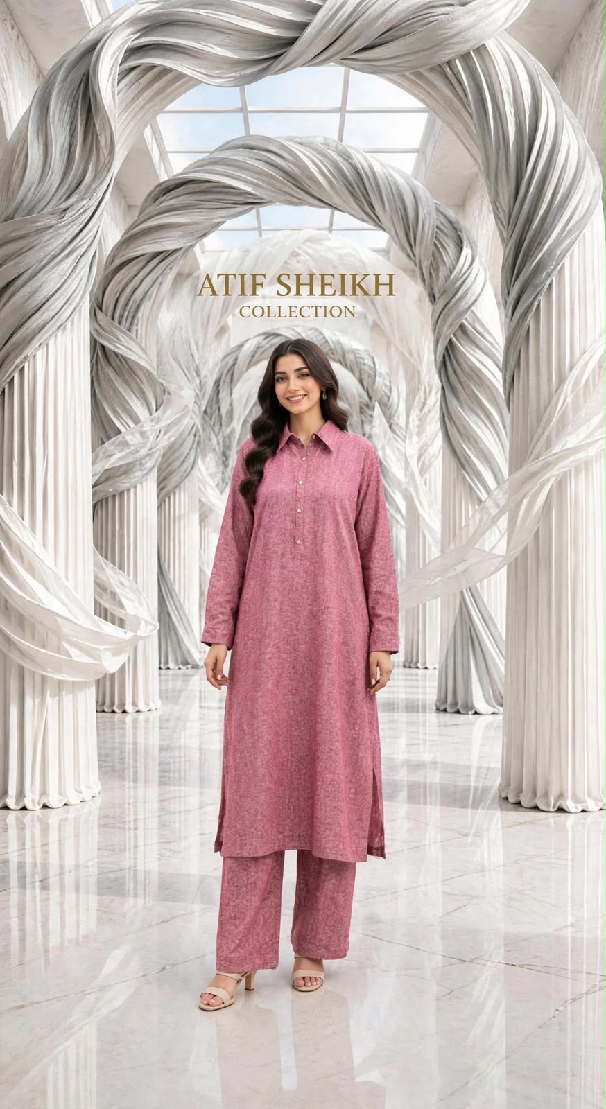 Woolen stiched long shirt trouser 2pc pn