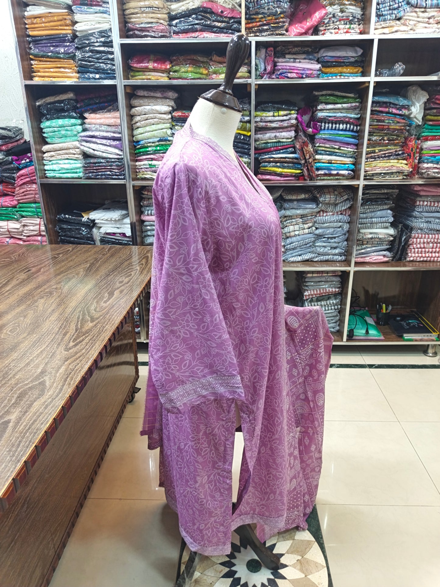 Binsaeed premium lawn stiched shirt trouser 3pc llac3