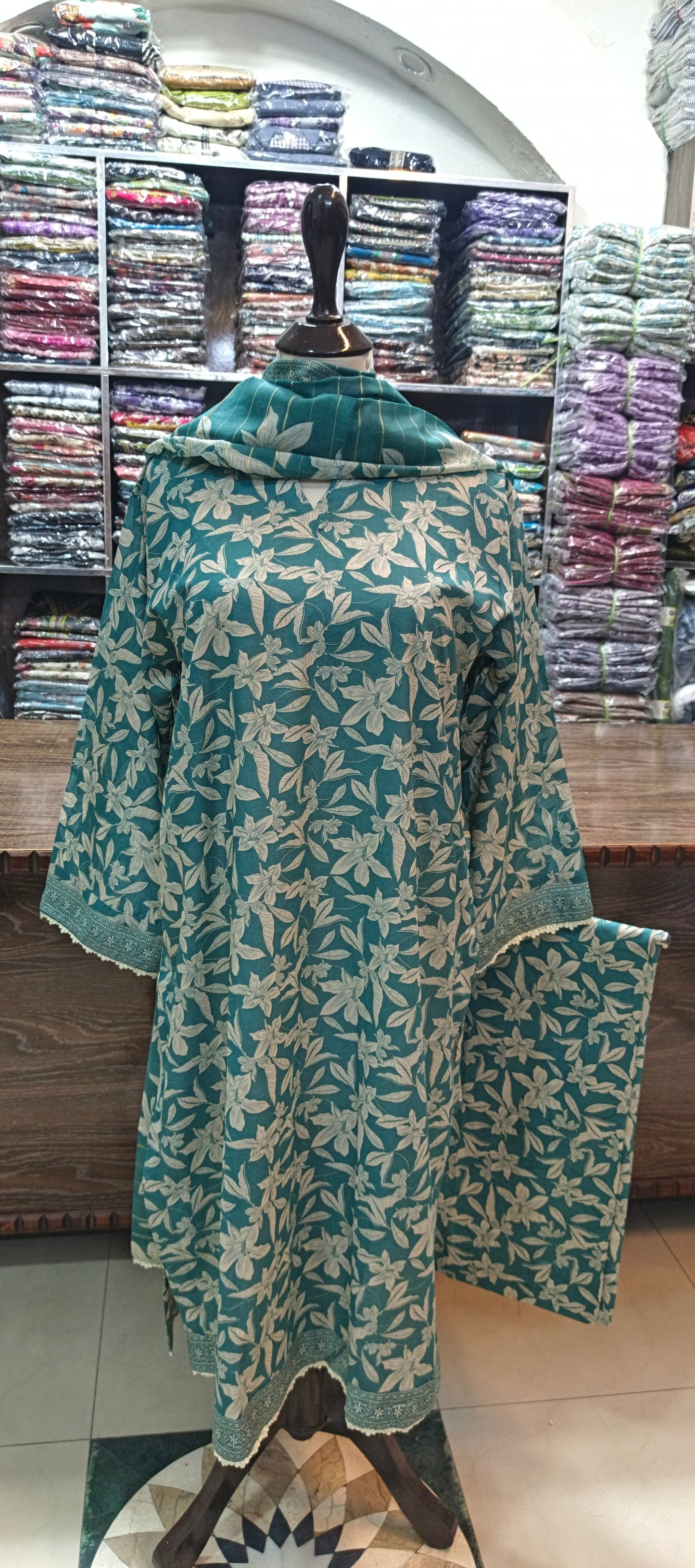 Bin saeed premium lawn stiched shirt trouser 3 pc