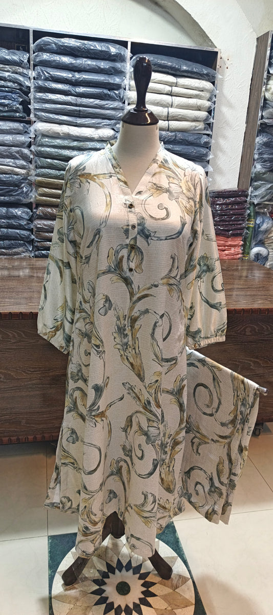 Silk stiched A line