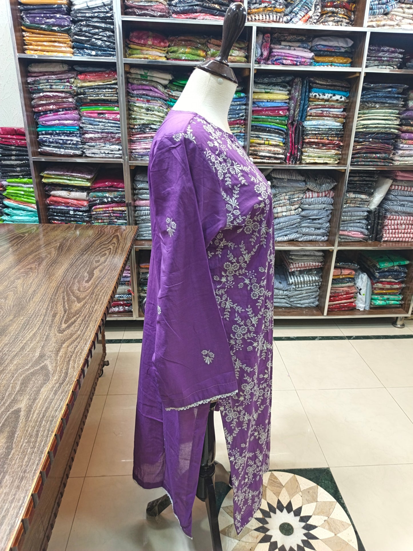 Breeze embroidered lawn stiched long shirt trouser 2pc cjprp