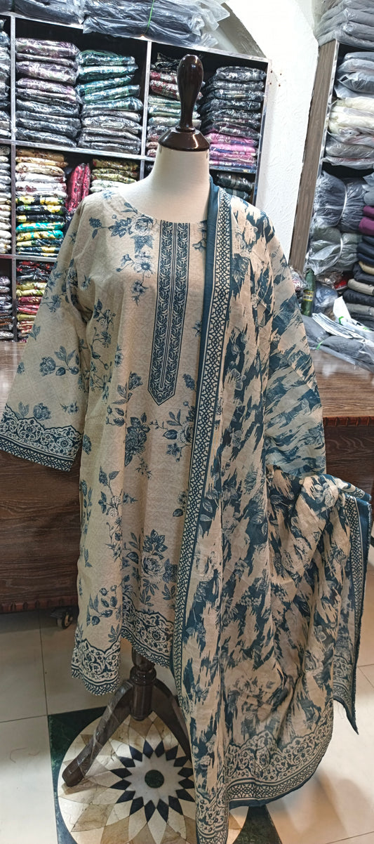 Bin saeed khaddar shalwar kameez 3 pc