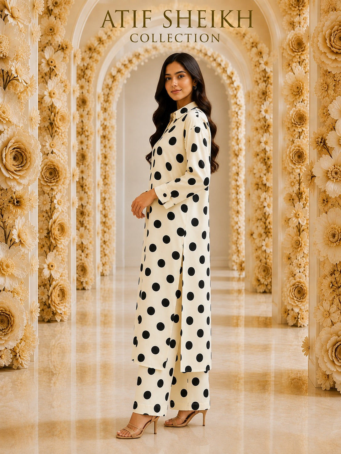 Linen stiched long shirt trouser 2 pc offwtplka