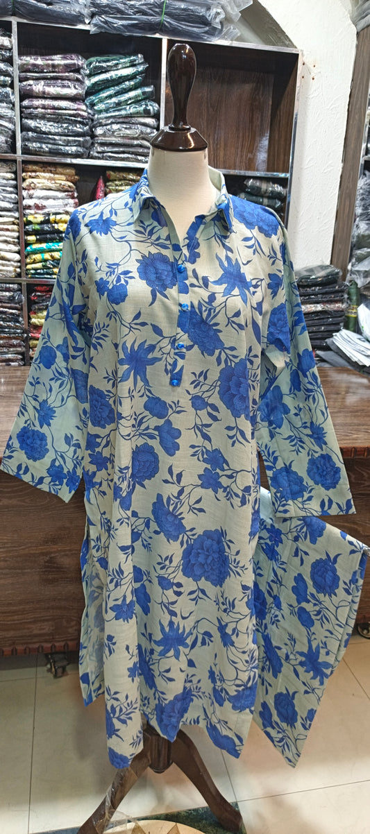 Khaddar stiched shalwar kameez 2pc