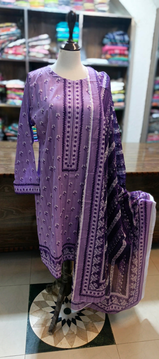 Safina premium lawn farshi shalwar 3 pc
