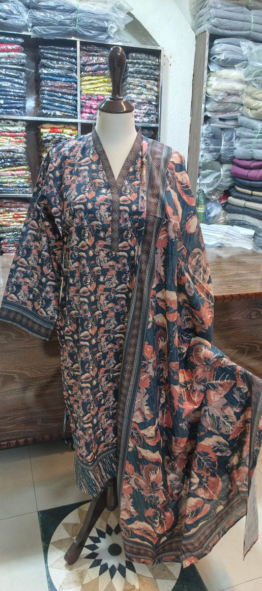 Bin saeed khaddar shalwar kameez 3 pc