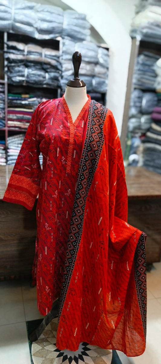 Safina khaddar stiched 3 pc