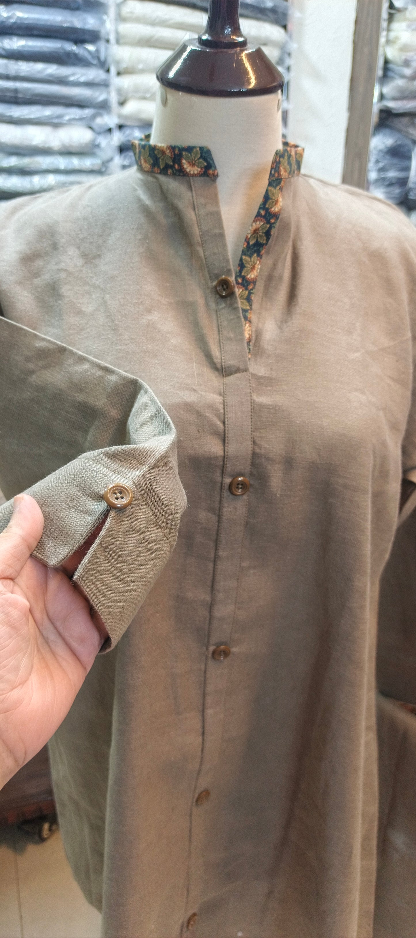 Bin saeed khaddar short co ord set