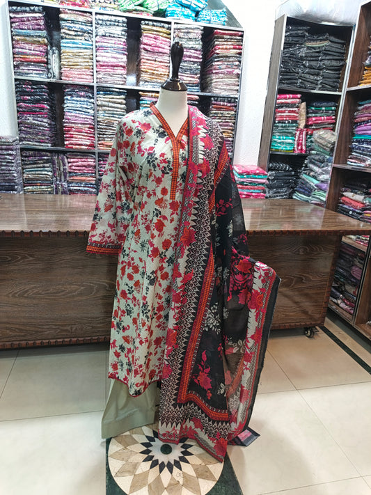 Binsaeed stiched shalwar kameez stiched 3pc pstard