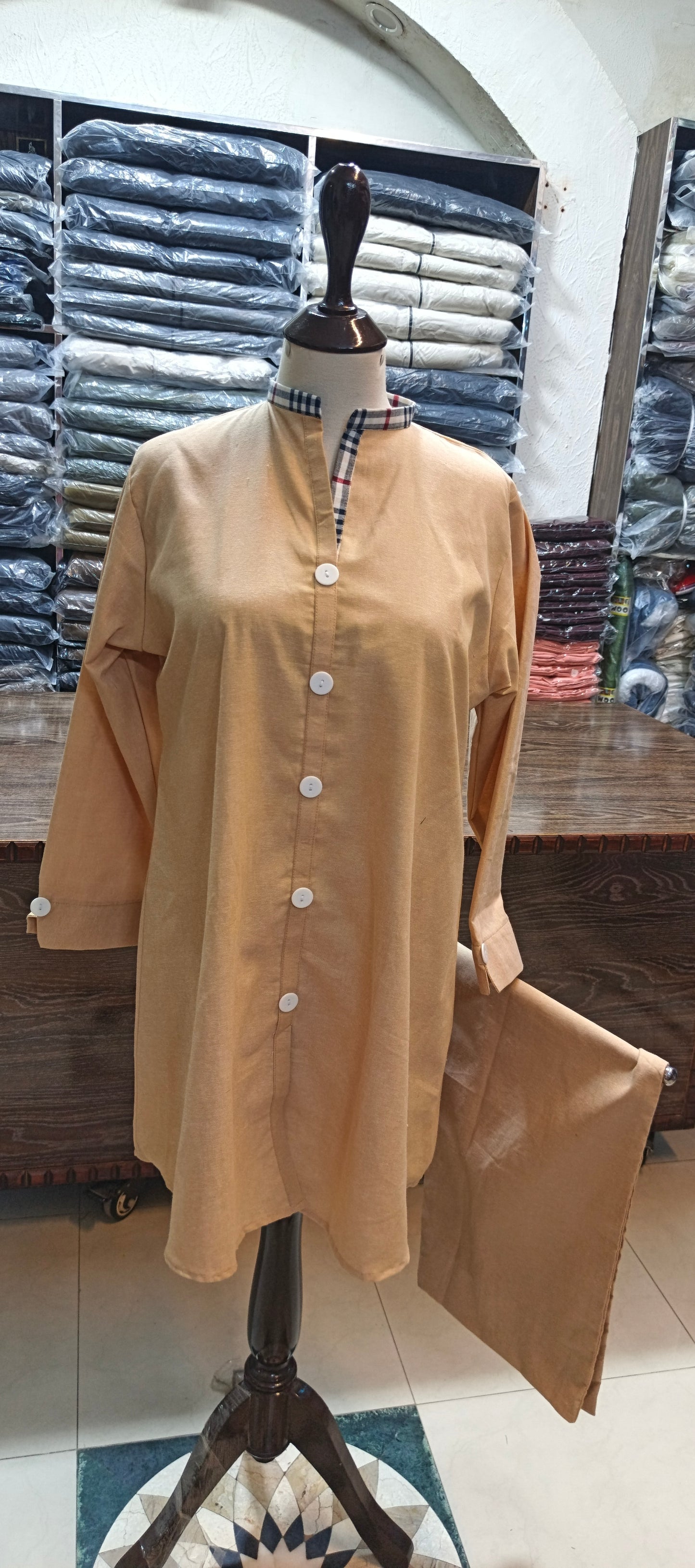 Bin saeed khaddar short co ord set